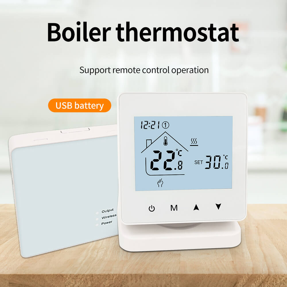 数字歧管地暖房间恒温器无线带射频接收器用于热水器加热