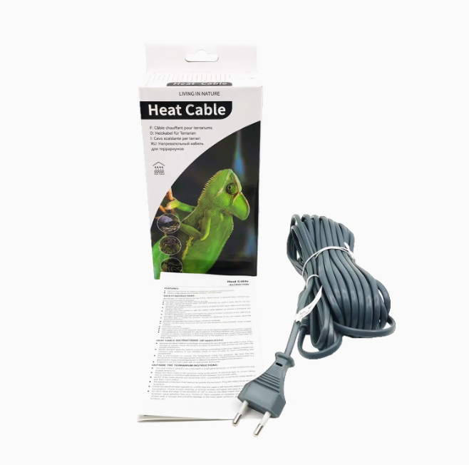 15/25/40/80W Silicone Rubber Heating Cable for Reptiles Amphibians Vivarium